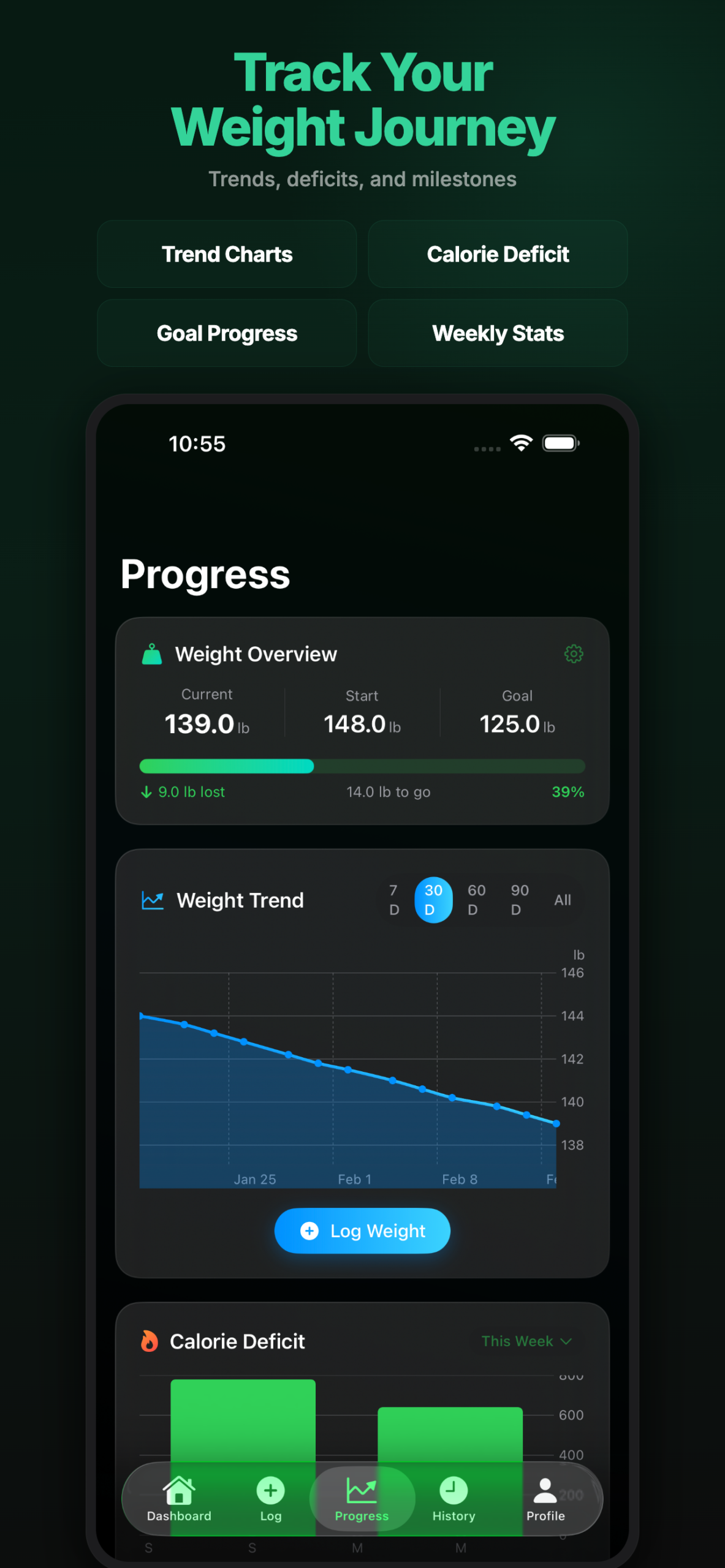 ClearCal Progress Tracking